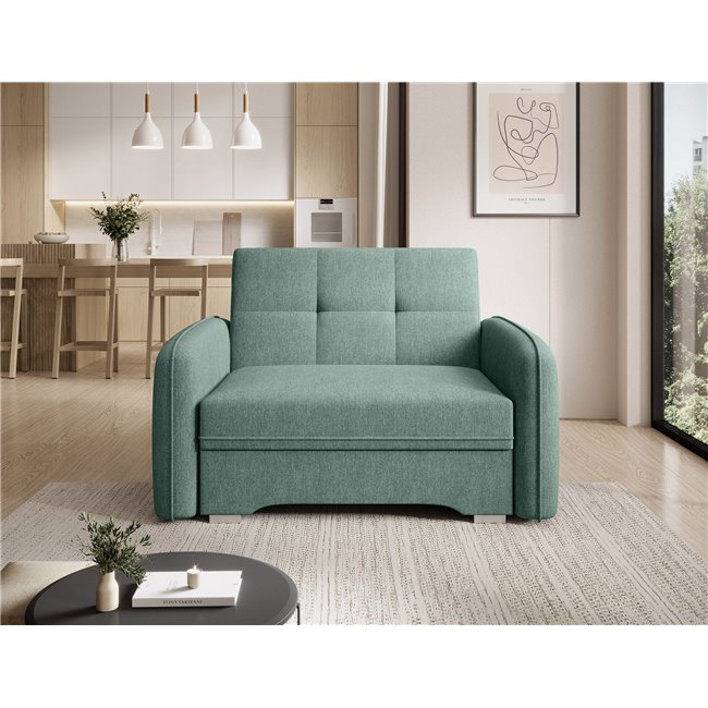 Folding armchair Elaine Poco 100, green, H84x109x102cm