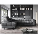 Corner sofa Elferucce L, sleeping function, Paros 06, dark grey, H93x200x276cm