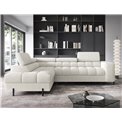 Corner sofa Elferucce L, sleeping function, Royal 01, bouclé, white, H93x200x276cm