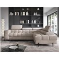 Corner sofa Elferucce R, sleeping function, Paros 02, beige, H93x200x276cm