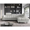 Corner sofa Elferucce R, sleeping function, Royal 03, bouclé, grey, H93x200x276cm