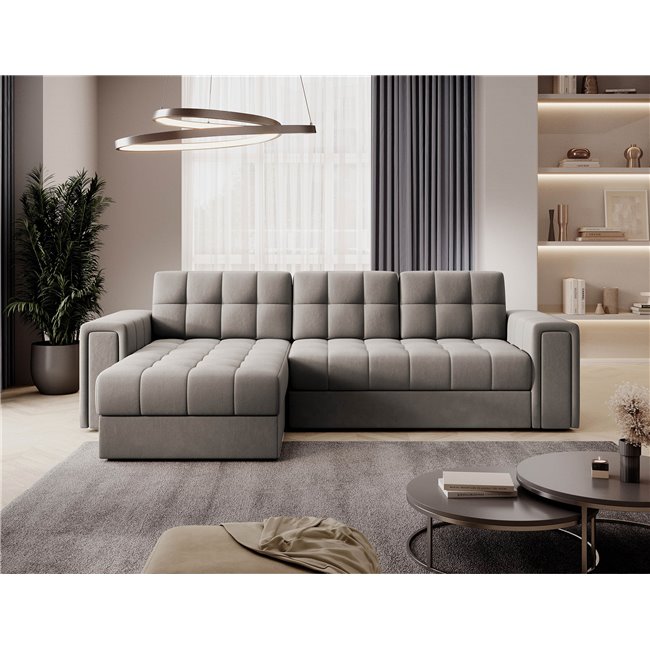 Угловой диван Elveni L/R Reversible, раздвижной, Sola 18, бежевый, H82x150x260см