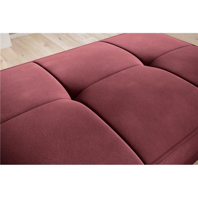 Пуф с ящиком для хранения Elbellis, Loco 25, бархат, красный, H42x62x97см