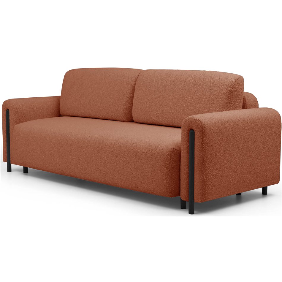 Диван-кровать Elcadova Black, раздвижной, Jaffray 30, коричневый, H97x97x244см