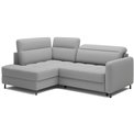 Corner sofa Elbare L, sleeping function, Royal 04, bouclé, grey, H100x160x208cm