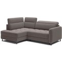 Corner sofa Elbare L, sleeping function, Aspen 20, brown, H100x160x208cm