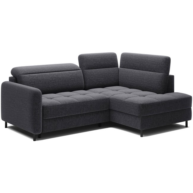 Corner sofa Elbare R, sleeping function, Aspen 05, dark grey, H100x160x208cm