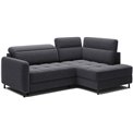 Corner sofa Elbare R, sleeping function, Aspen 05, dark grey, H100x160x208cm