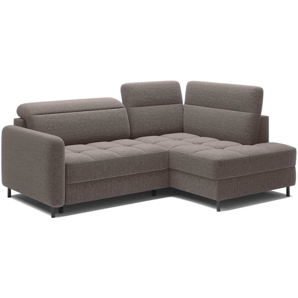 Corner sofa Elbare R, sleeping function, Aspen 20, brown, H100x160x208cm
