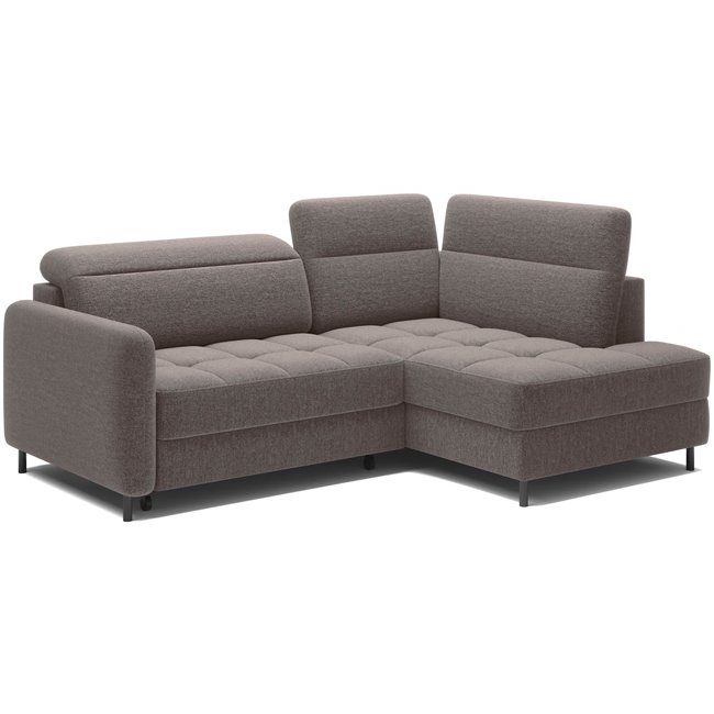 Corner sofa Elbare R, sleeping function, Aspen 20, brown, H100x160x208cm