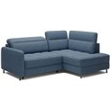 Corner sofa Elbare R, sleeping function, Raquel 40, dark blue, H100x160x208cm