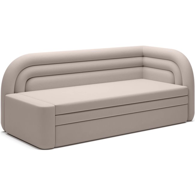 Sofa bed Elfabilo R, sleeping function, Sola 18, beige, H80x86x223cm