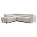 Corner sofa Elferucce L, sleeping function, Royal 18, bouclé, beige, H93x200x276cm