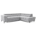 Corner sofa Elferucce R, sleeping function, Paros 05, grey, H93x200x276cm
