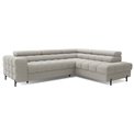 Corner sofa Elferucce R, sleeping function, Royal 20, bouclé, beige, H93x200x276cm