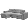 Corner sofa Elveni L/R Reversible, sleeping function, Monolith 84, velvet, grey, H82x150x260cm