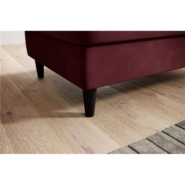 Пуф с ящиком для хранения Elbellis, Loco 25, бархат, красный, H42x62x97см