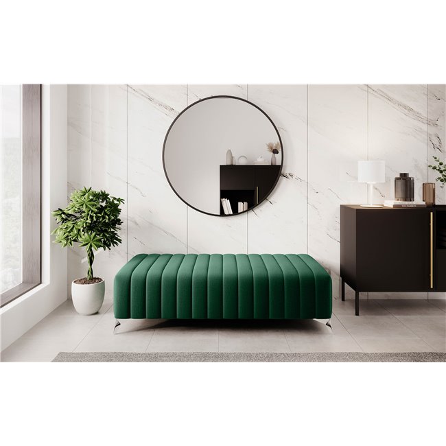 Скамья Elaurence, Nube 35, бархат, зеленая, H36x132см