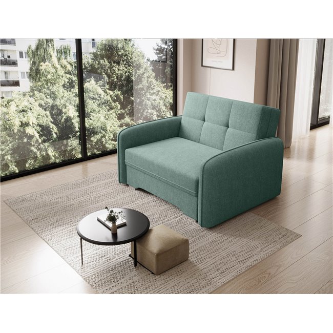 Folding armchair Elaine Poco 100, green, H84x109x102cm