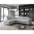 Corner sofa Elferucce L, sleeping function, Paros 05, grey, H93x200x276cm