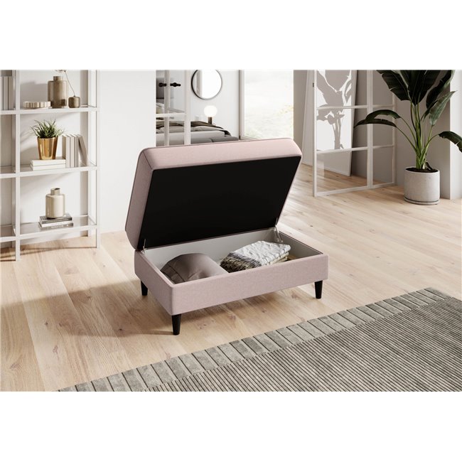 Пуф с ящиком для хранения Elbellis, Gojo 101, лосось, H42x62x97см