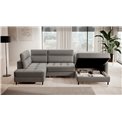 U shape sofa Elberto R, sleeping function, Raquel 04, grey, H100x165x306cm