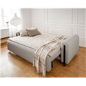 Sofa bed Elcadova Black, sleeping function, Jaffray 03, grey, H97x97x244cm