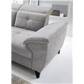 Corner sofa Elinferne L, sleeping function, Raquel 04, grey, H107x210x297cm