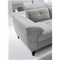 Угловой диван Elinferne R, раздвижной, Raquel 04, серый, H107x210x297см