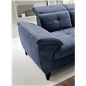 Corner sofa Elinferne R, sleeping function, Relax 40, velvet, dark blue, H107x210x297cm