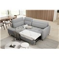 Corner sofa Elbare L, sleeping function, Royal 04, bouclé, grey, H100x160x208cm