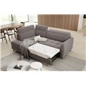 Corner sofa Elbare L, sleeping function, Aspen 20, brown, H100x160x208cm