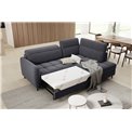 Corner sofa Elbare R, sleeping function, Aspen 05, dark grey, H100x160x208cm