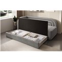 Sofa bed Elfabilo L, sleeping function, Royal 04, bouclé, grey, H80x86x223cm