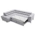 Corner sofa Elferucce L, sleeping function, Paros 05, grey, H93x200x276cm