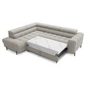 Corner sofa Elferucce L, sleeping function, Royal 20, bouclé, beige, H93x200x276cm