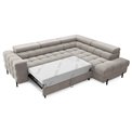 Corner sofa Elferucce R, sleeping function, Paros 02, beige, H93x200x276cm