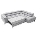 Corner sofa Elferucce R, sleeping function, Paros 05, grey, H93x200x276cm