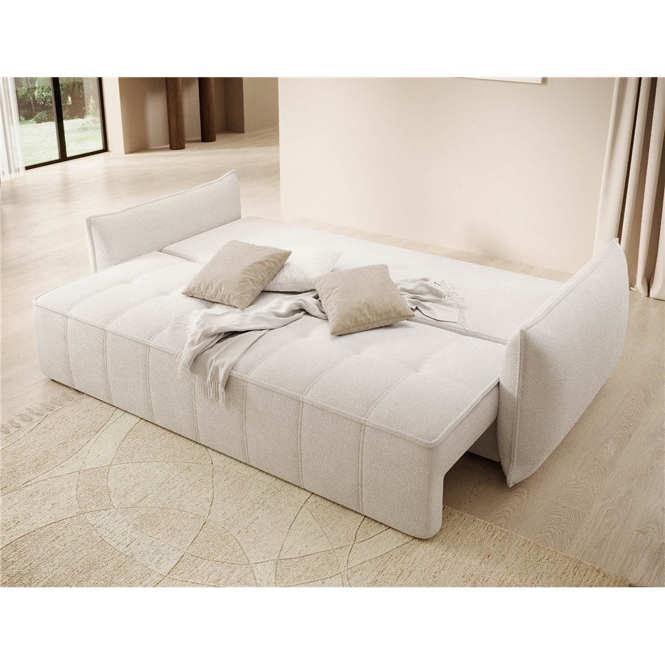 Sofa bed Elwelton, sleeping function, Paolli 01, white, H94x106x242cm