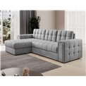 Corner sofa Elveni L/R Reversible, sleeping function, Monolith 84, velvet, grey, H82x150x260cm