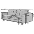 Sofa bed Elsgard Sawana 05, dark grey, H93x92x233cm