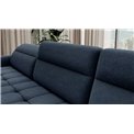 U shape sofa Elberto L, sleeping function, Raquel 40, blue, H100x165x306cm