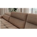 U shape sofa Elberto L, sleeping function, Toscany 20, velvet, brown, H100x165x306cm