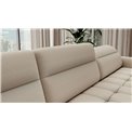 U shape sofa Elberto R, sleeping function, Manhattan 18, velvet, beige, H100x165x306cm