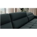U shape sofa Elberto R, sleeping function, Manhattan 38, velvet, green, H100x165x306cm