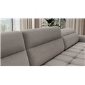 П-образный угловой диван Elberto R, раздвижной, Raquel 03, серый, H100x165x306см