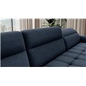 U shape sofa Elberto R, sleeping function, Raquel 40, blue, H100x165x306cm