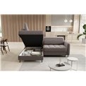 Corner sofa Elbare L, sleeping function, Aspen 20, brown, H100x160x208cm