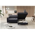 Corner sofa Elbare R, sleeping function, Aspen 05, dark grey, H100x160x208cm