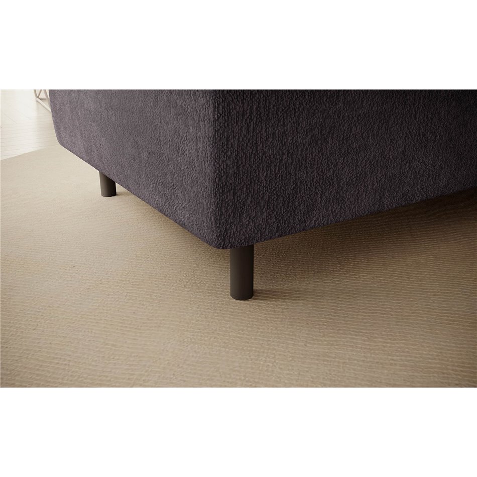 Скамья с ящиком для хранения Elgomsi, Touch 05, текстурированный бархат, темно-серый, H45x72x104см